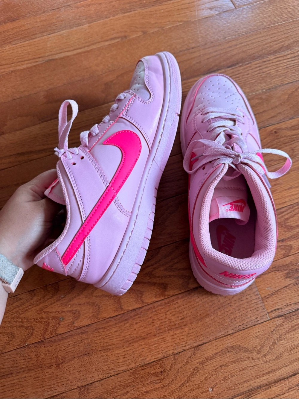 Nike Dunk Low Triple Barbie Pink Shoes Men’s size 8 / Women’s size 9 - Picture 3 of 10